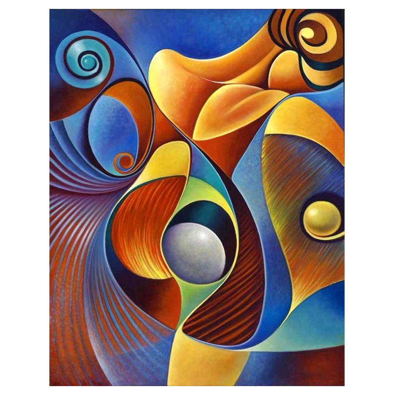 5D Diy Diamond Painting Abstract Flower Landscape Kit Full Drill Round Embroidery Mosaic Art Picture Of Rhinestones Home Decor