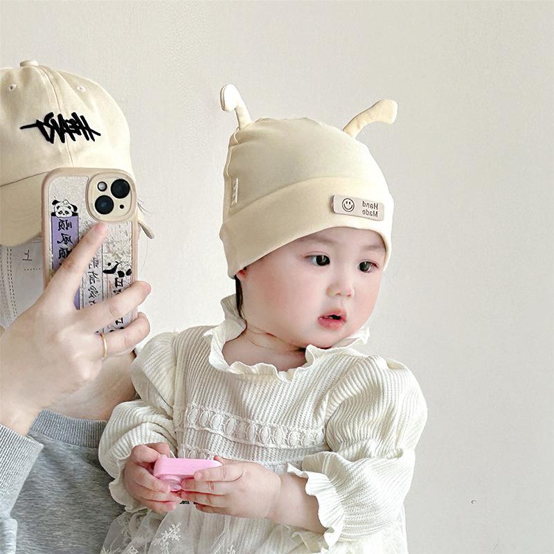 Tentacle Labeled Fetal Hat Baby Hat Spring and Autumn Excellent Birth Baby Baby Travel Windproof Pullover Hat