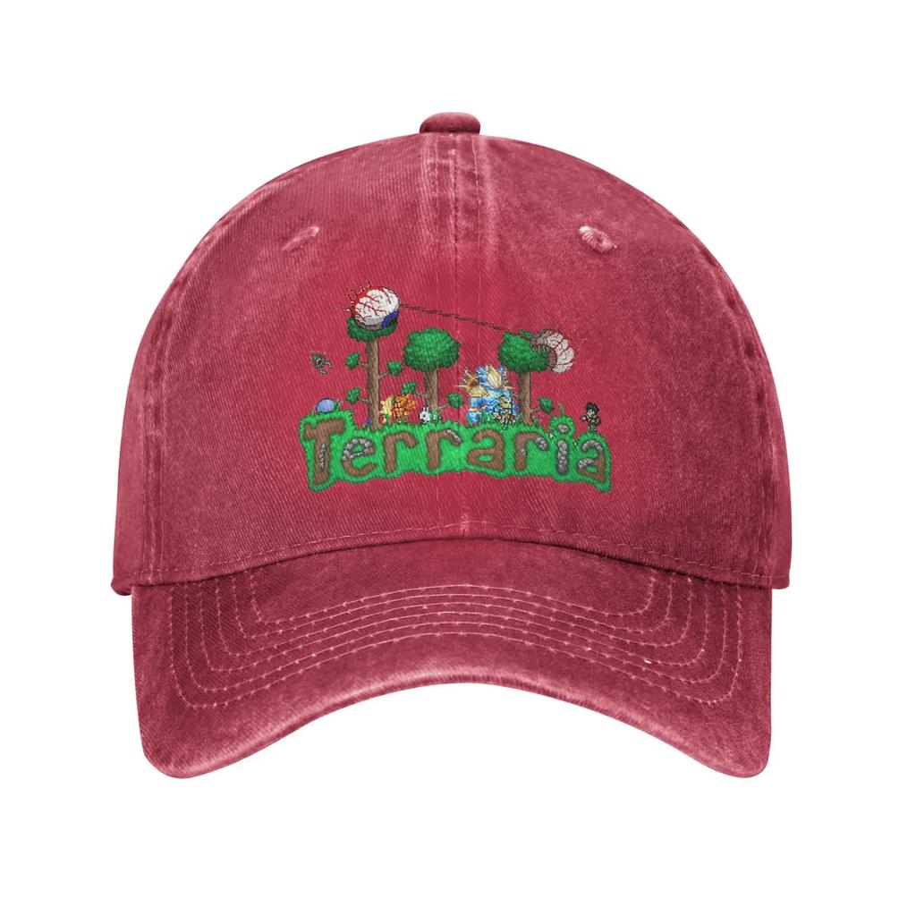 Terraria Game Logo Casual Baseball Cap  Hunting Camping Trucker Hat Summer Wholesale Unisex Women Street Style Snapback Cap