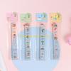 F26C 4 Pcs Plastic Ruler Straight Ruler with Dream Trip Design Plastic Measuring Tool for Student School Office