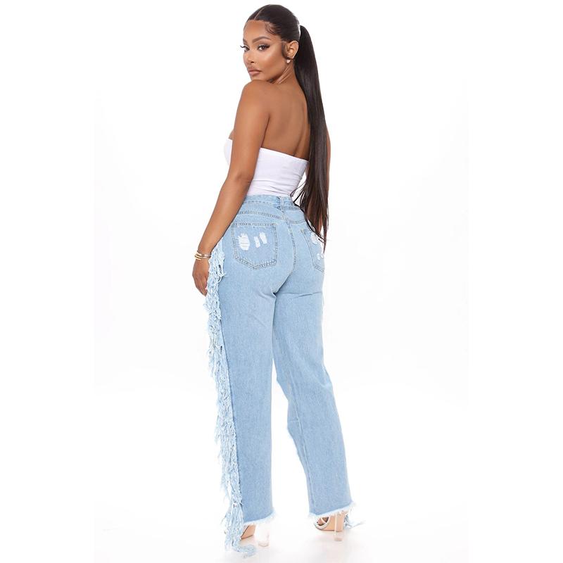 Buy Fringe Ripped Jeans, Hot Drilling 