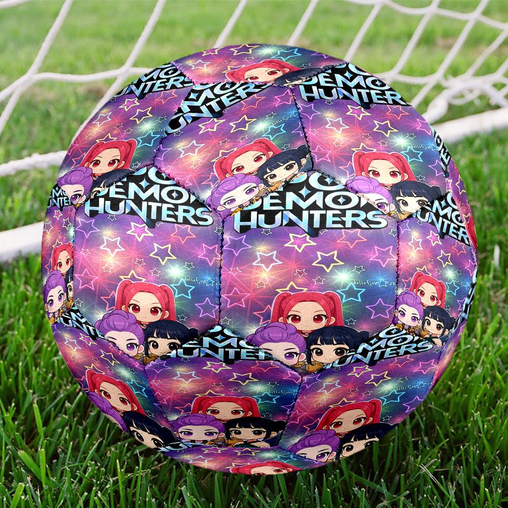 KPop Demon Hunters Print Size 5 Soccer Ball, Standard Match Football for Sports Game and Team Practice, Ideal Gift for Soccer Fans