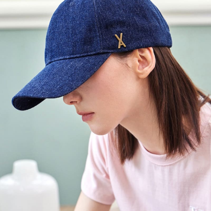 

VARZAR VA Studded Non-Washed Denim Ball Cap Indigo FREE