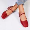 Fashion Mary Jane Shoes for Women New Fashion Medium Heeled Women Single Shoes Soft and Comfortable Red Ballet Shoes Zapatos De Mujer