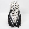 Retro Polka Dot Print Damen Halstuch Satin 90cm Quadratisches Tuch Halstuch