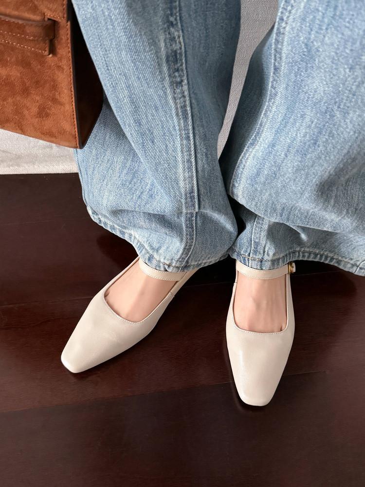 Neue retro vielseitige Leder-Damen-Schuhe mit Mary Jane Schuhen 2025 Frühling neue dünne kleine niedrig-absatzige Einzel-Schuhe