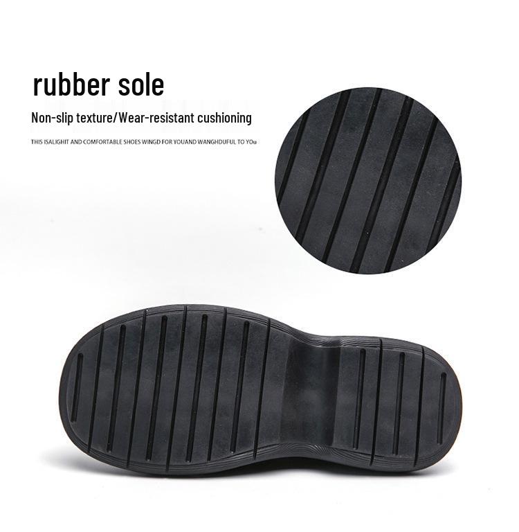 Men's Spring/Autumn 2025 Chunky Thick Sole Leather Loafers - Formal Big Head Style