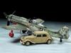 Tamiya 1/48 Scale Limited Edition Focke-Wulf Fw190 D-9 JV44 & Citroën 11CV Staff Car Set Plastic Model Kit 25213