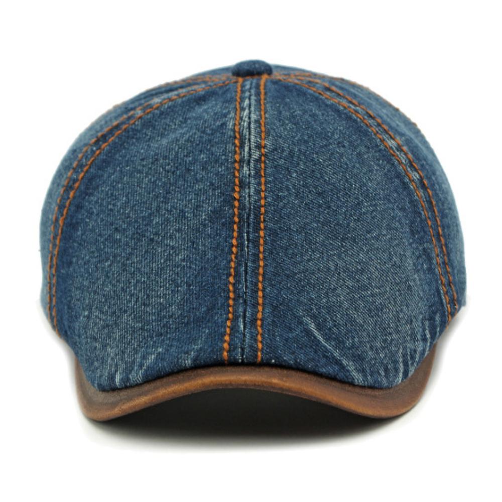 HT4735 Berets for Men Women Vintage Artist Painter Octagonal Beret Hat 6 Panels Denim Ivy Flat Cap Male Female Spring Beret Cap