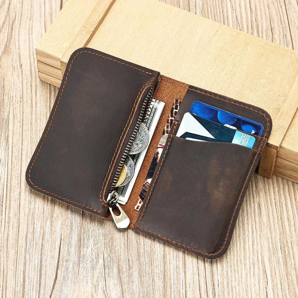 Simple and Fashionable Card Case Multi-functional Crazy Horse Pickup Bag, Niu Pickup Bag