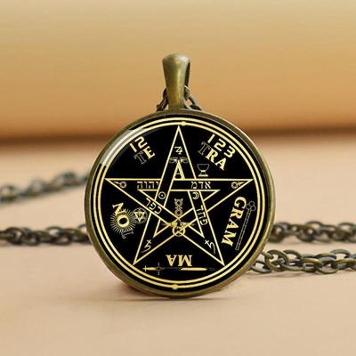Tetragram Naszyjnik Amulet Talizman Biżuteria Pieczęć