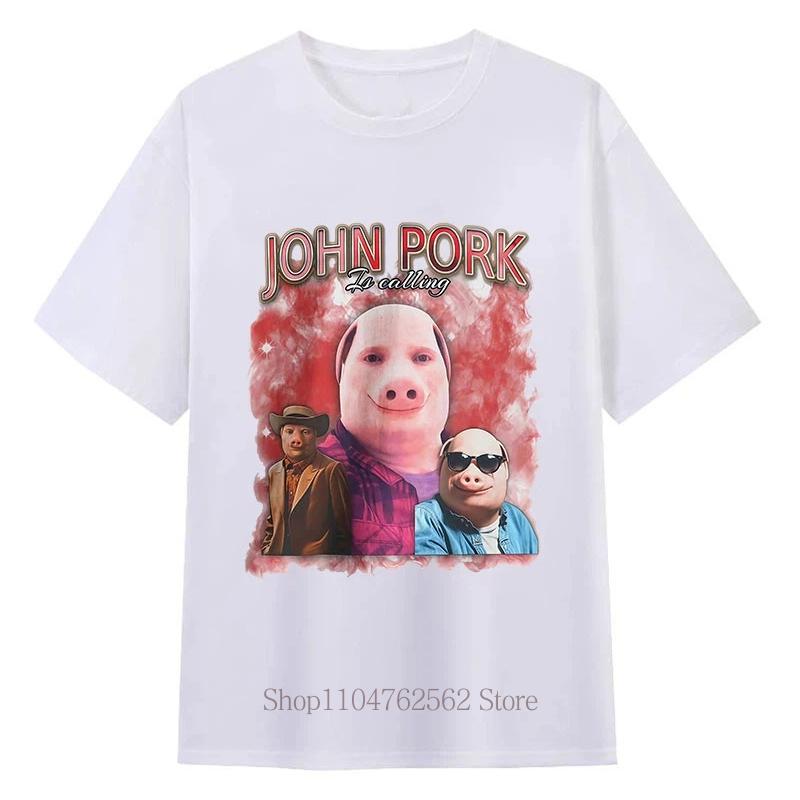 John Pork Graphic Print Tshirts Unisex Women Clothing Summer Casual Fashion Funny Oversized ONeck Short Sleeve Tops Tshirts S