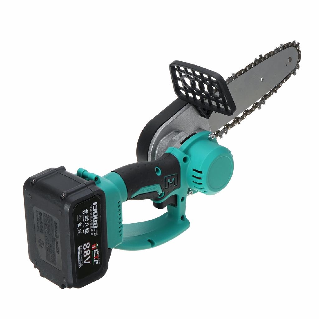 Mini Cordless Portable One-Hand Saw Woodworking Electric Chain Saw Wood Cutter High Hardness Wear-Resistant Chain 88V/198V 1280W