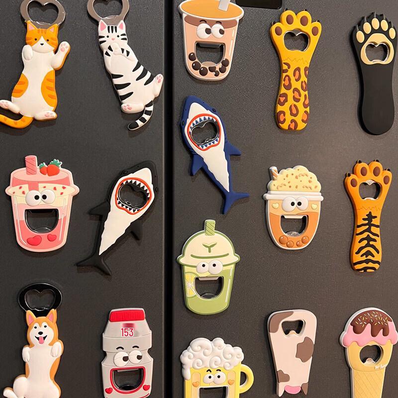 Cute Cartoon Bottle Opener Fridge Magnet