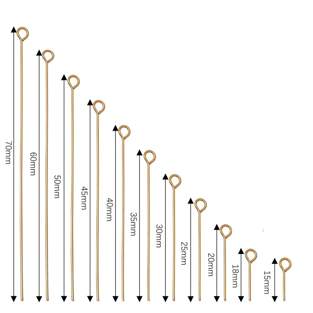 50/100Pcs Stainless Steel 9-Shape Needle Charm Accessories For DIY Necklace Bracelet Jewelry Making