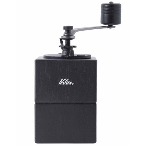 Kalita Coffee Mill, Wooden, Durable Cast Iron Cutter, Cubic Mill, Black, Adjustable Coarseness, Hand Coffee Mill #42165, Manual Grinder, Hand Mill, Pe