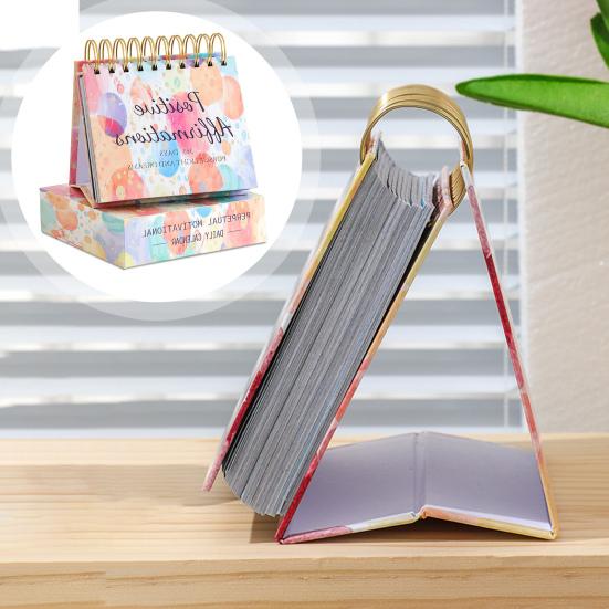 Motivační inspirativní denní kalendář s inspirativními citáty Živé barvy Anglická písmena Kalendář na 365 dní Stolní dekorace Kancelářské doplňky