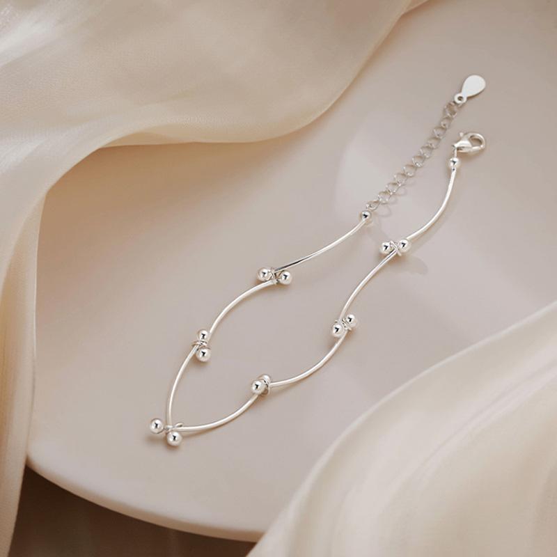 Lindon Bracelet Jewelry Geometric Bead Chain Link Bracelets Fashion Fine Wedding Gift for Girlfriend Women