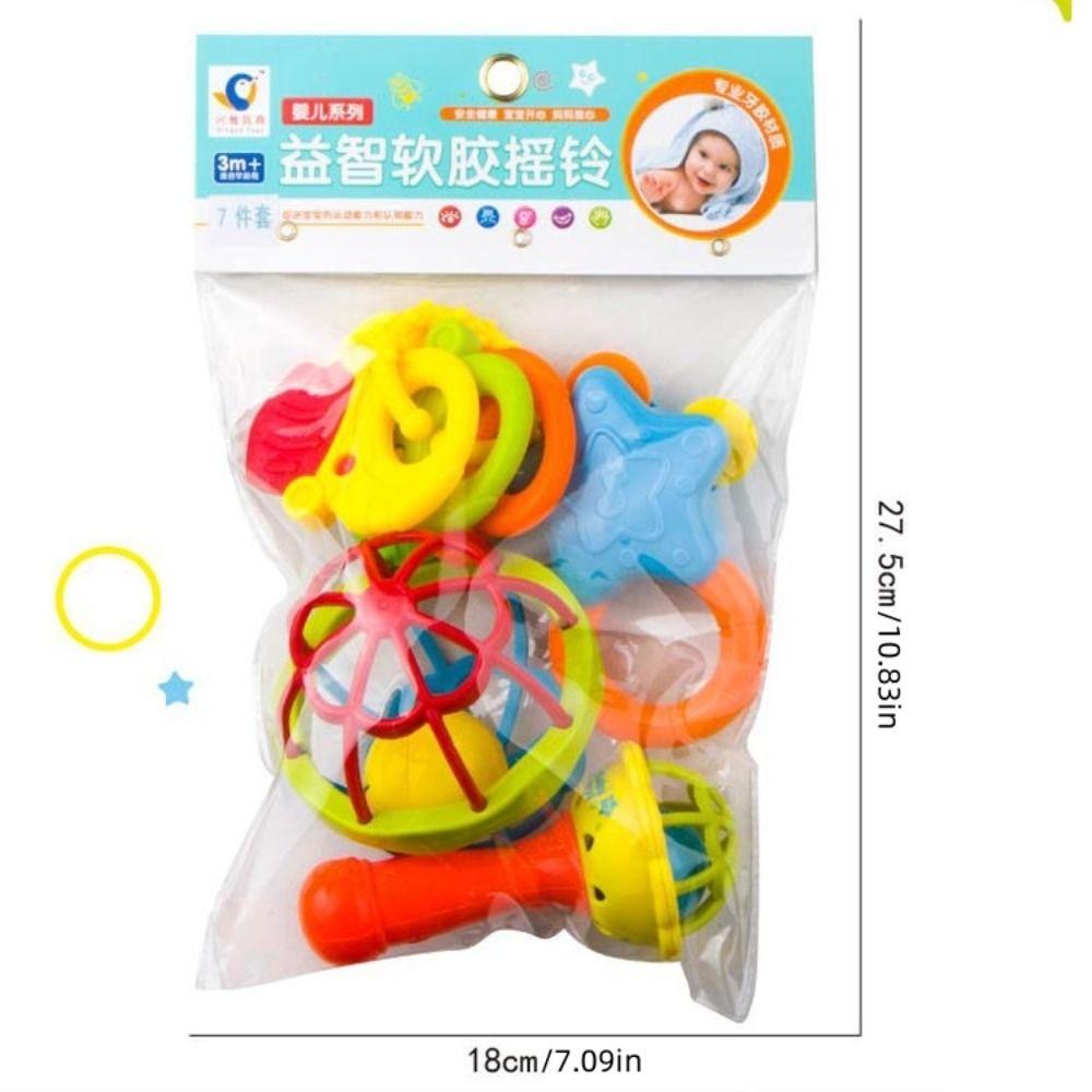 Chewable Musical Instrument Toys Non-Toxic Hand Bell Toys Baby Rattle  Ability Training