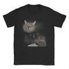 T-shirt Homme Drôle Chat et Vin Art Chats Buvant Meme Très Spécifique Manches Courtes Col Rond Nouveauté Hauts