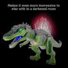 Dinosaur Toy Remote Control Dinosaur Light Up - Rc Dinosaur Electric Toy With Led Light Up Eyes, Walk And Roar, Realistic Robot Gift For Boys Girls Ki