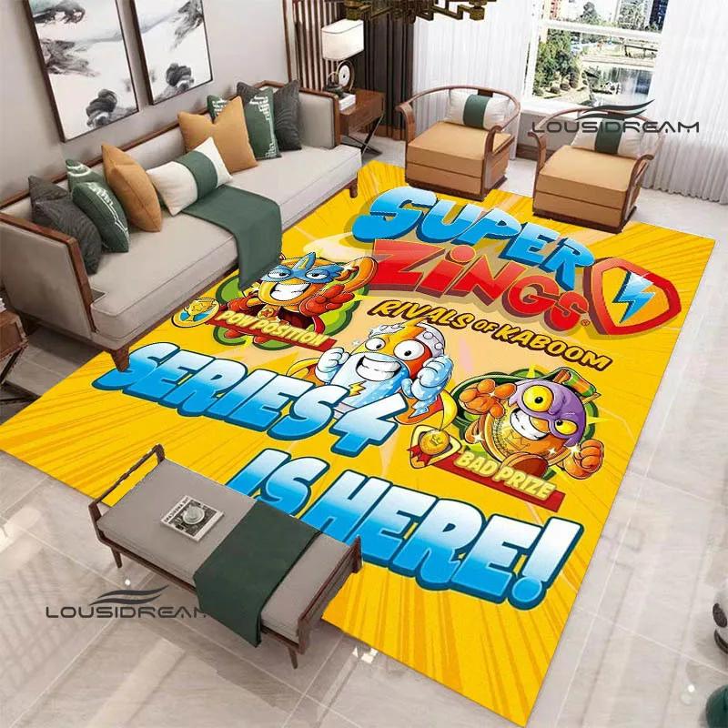 Cute cartoon Super Zings printed carpet Non-slip carpet Yoga mat door mat photography props kitchen mat area rug birthday gift