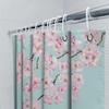 Floral Shower Curtain Japanese Cherry Blossom Pattern Waterproof Bathroom Decor Japanese Style Fabric Backdrop Vintage Aesthetic