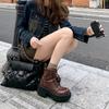 Yuanlitong winter new platform Martin boots women's British style front lace-up cool women's boots wear high-end short boots