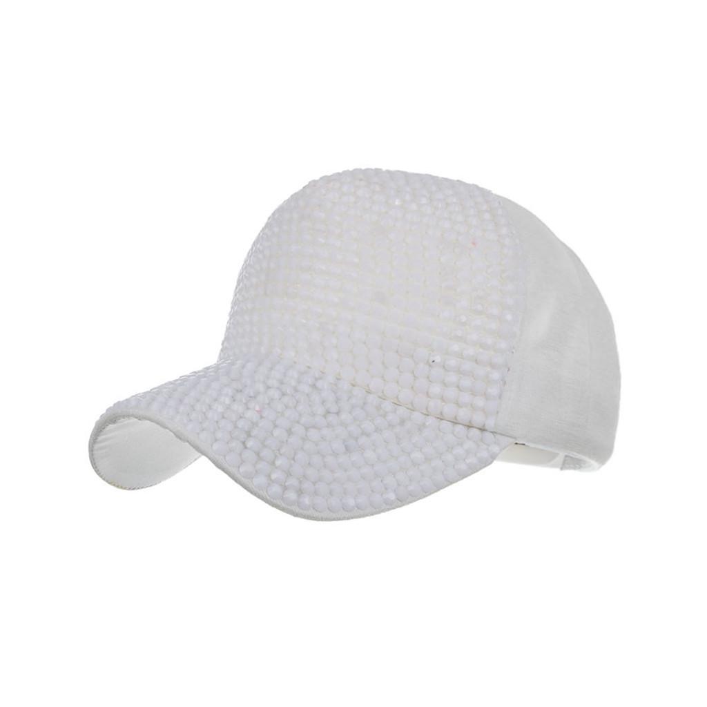 Men Women Baseball Caps Fashion  Cotton Cap Star Rhinestone Cap