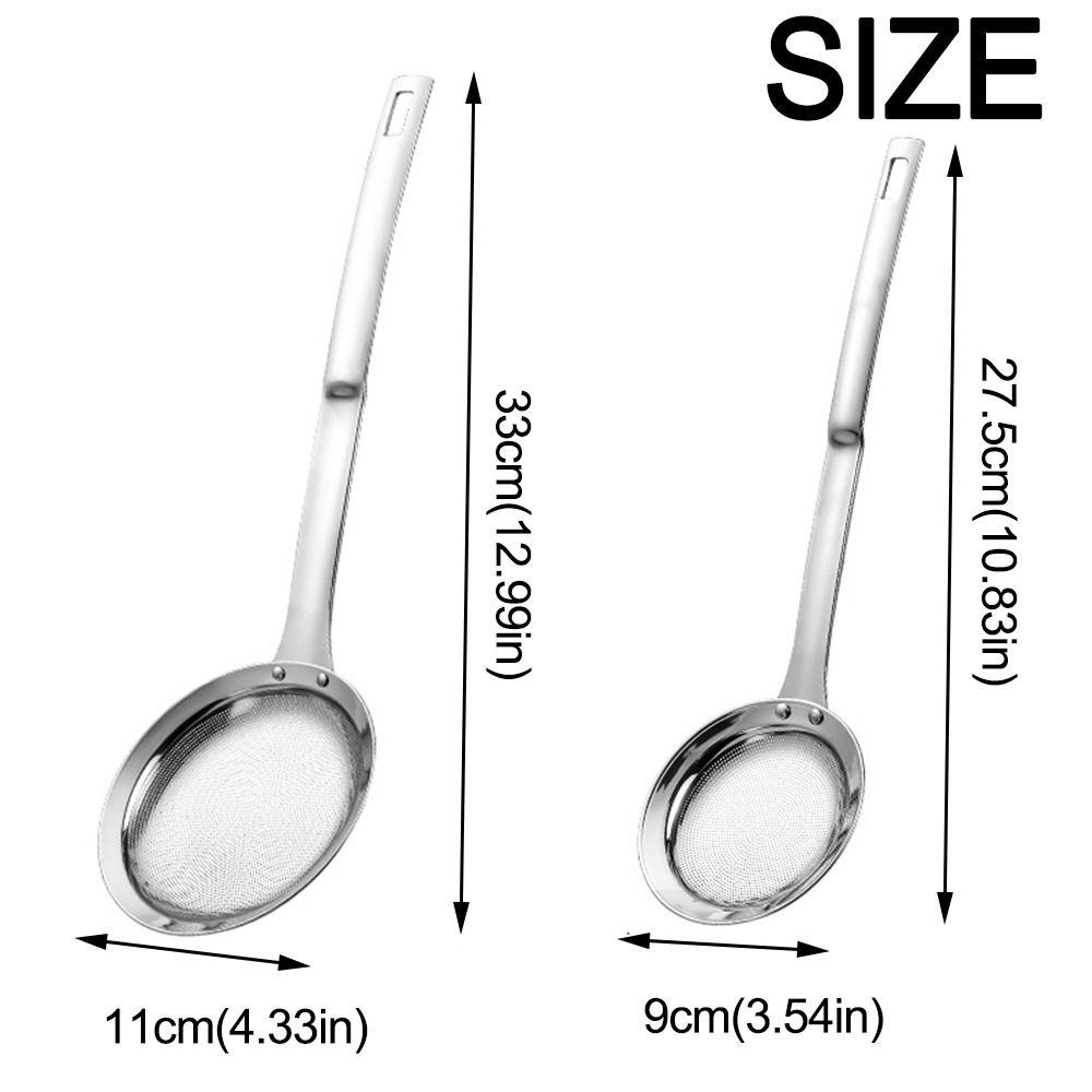 Reusable Stainless Steel Oil Skimmer Comfortable Handle Kitchen Strainer  Kitchen Utensils
