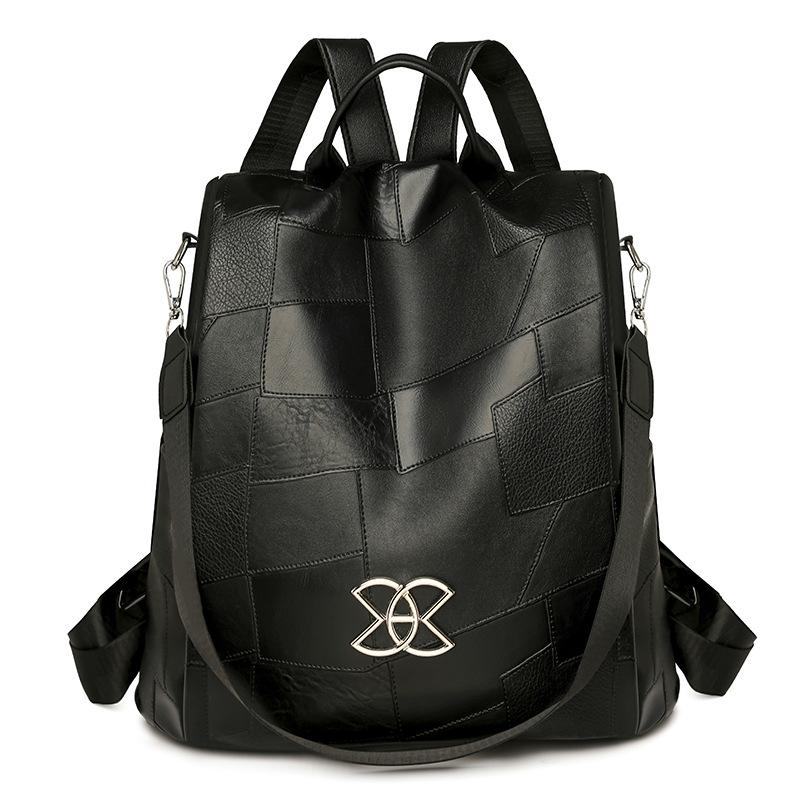 New Soft-leather Backpack for Women High-end Anti-theft Leisure Travel Style Large Capacity and Fashionable