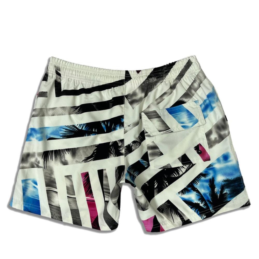 Schnelltrocknende Strandhose für Herren mit Kokosnussbaum-Print – Lockere Passform, große Größe, Stil 2023