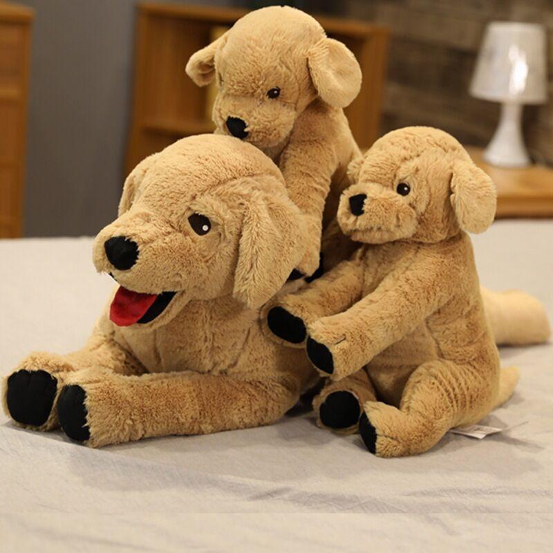 Plush Toy Simulated Labrador Dog Doll Cute Golden Hair Yellow Dog Stuffed Toy Children Pet Doll