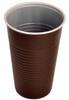 Plastic cups for hot drinks, 12 pieces, 200 ml, brown, disposable