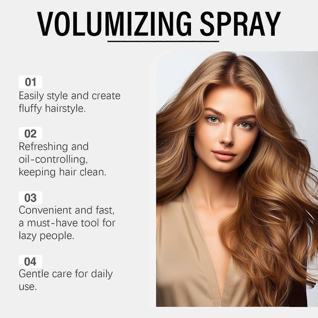 Limited time!!Hoegoa Hair Volumizing Spray  Easy, Oil-Control, Refreshing, Long-Lasting, No-Rinse Hair Styling Spray