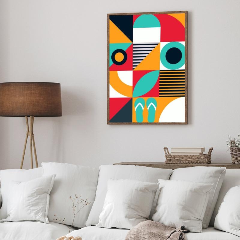 

Модернистский Баухаус Геометрический Холст Винтажные Плакаты Липкий Винтаж Комната Домашний Бар Кафе Декор Кавайный Декор Комнаты 21cm×30cm NoFrame