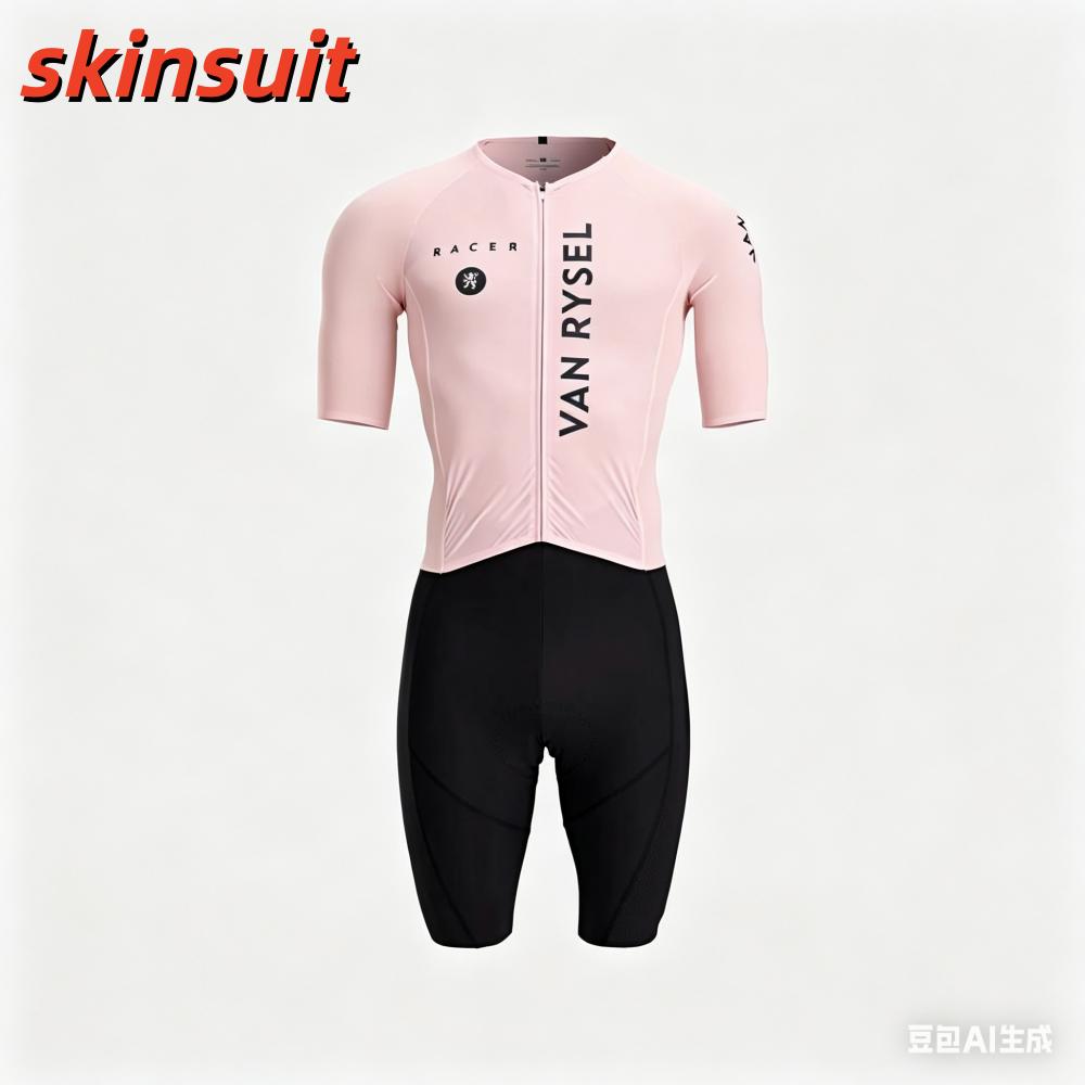 Tuta da Triathlon da Uomo Set da Ciclismo Manica Corta Abbigliamento da Bici Tri Suit Ropa Ciclismo Swim Run Tuta da Gara