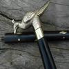 Handmade Solid Brass Peacock Head Handle Vintage Style Walking Cane Wooden Stick