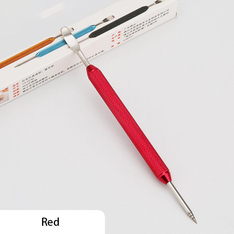 Kaffepenn i rustfritt stål med blomstermønster, gravert pinne, cappuccino, latte, kaffedekorativ kunstpenn, fancy kaféverktøy