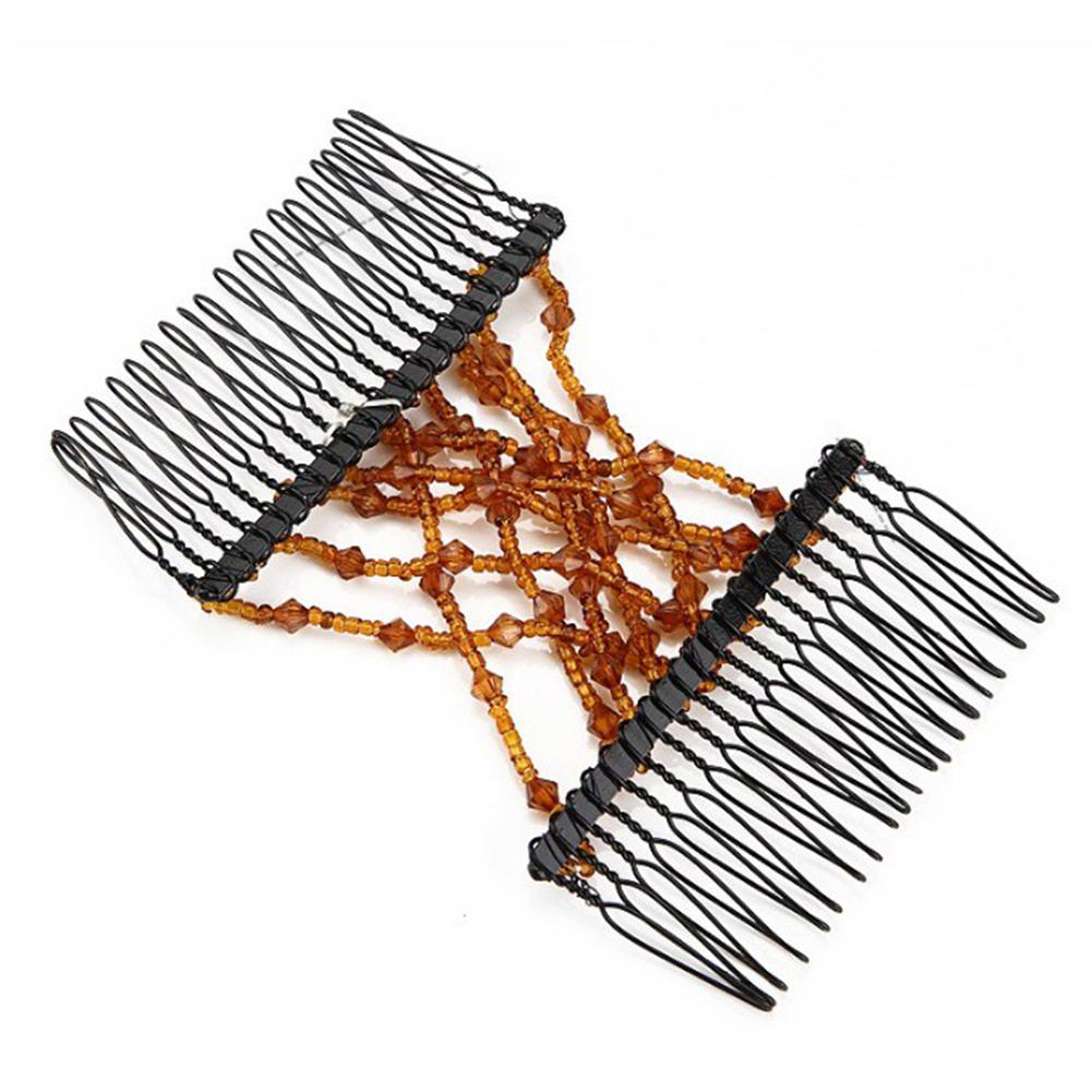 2 Pcs/Set Women Simple Elegant Hair Clips Hair Comb Stylish Hair Device Accessory Random Color