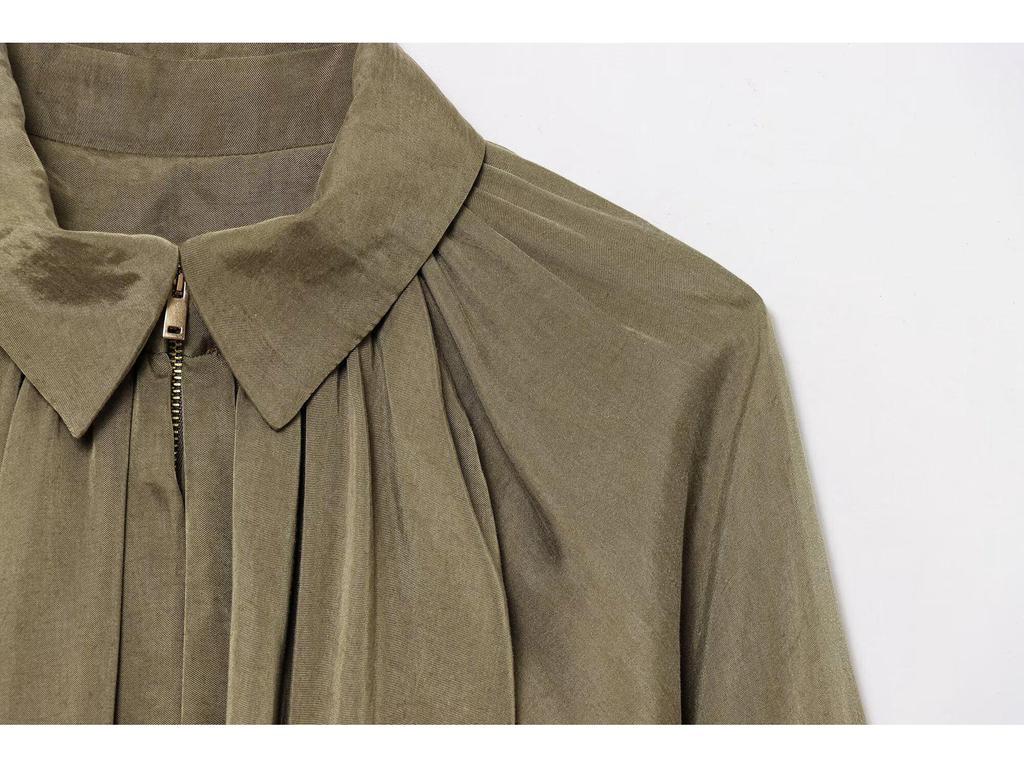 2025 Spring/Fall Fashion Loose Batwing Sleeve Padded Bomber Jacket