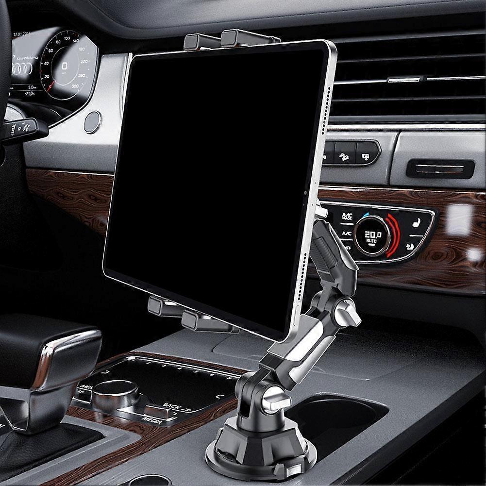 Car Cup Holder Tablet & Phone Mount, Universal Stand With Adjustable Long Arm