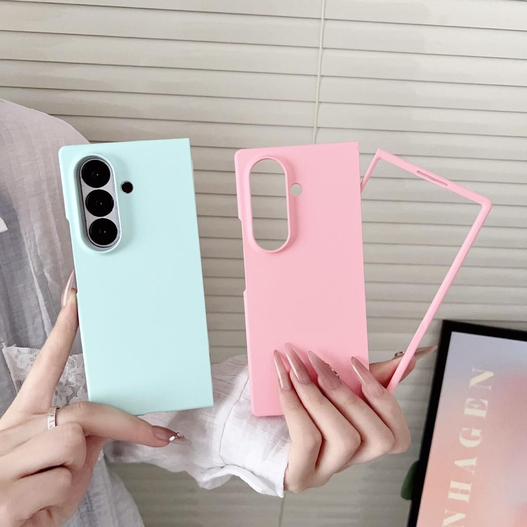 Luxury Ultra Slim Hard Back Case for Samsung Galaxy Z Fold 7/6/5/5G/ZFold7/Z Fold 3/4/5 Shockproof Candy Solid Color Cover