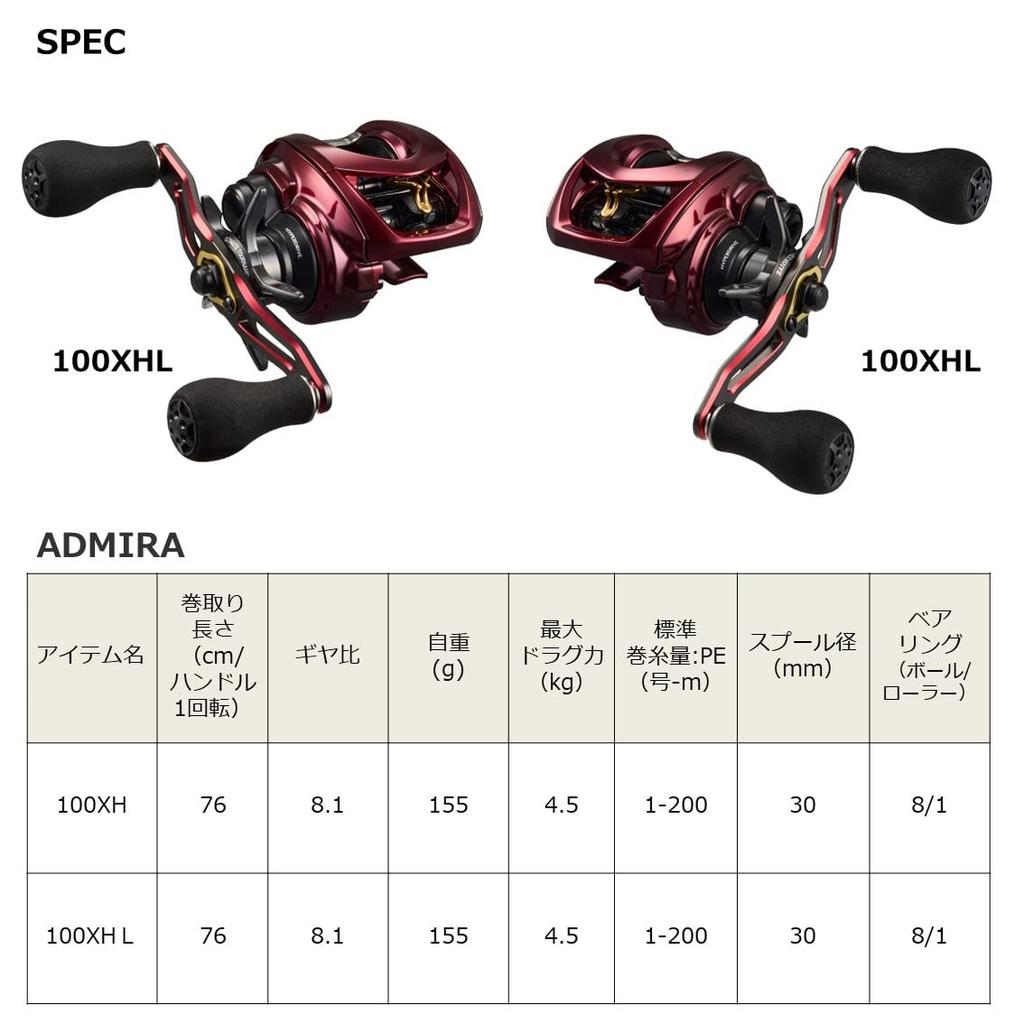 Daiwa 23 Admira 100XHL Spinning Reel