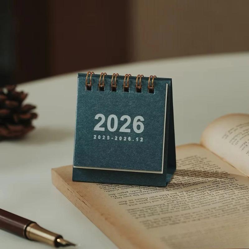 Creative Interesting 2026 Mini Simple Calendar, Small Desk Calendar, Coil Calendar Planner, Desktop Decoration Office Stationery