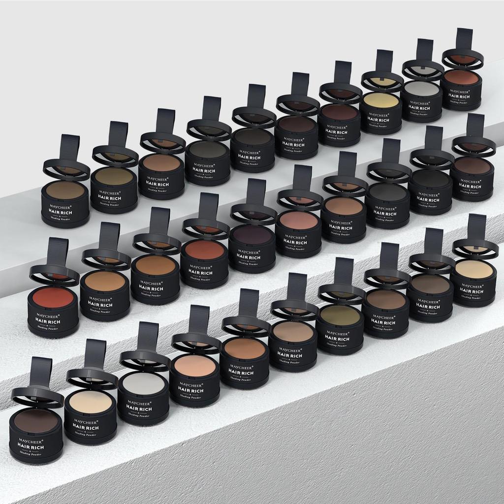 MAYCHEER Hairline Shadow Powder with Puff for Hair Regrowth and Forehead Filling.