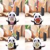 Panda Holding Flowers Plush Keychain Cute Animal Bag Charm For Kids And Teens