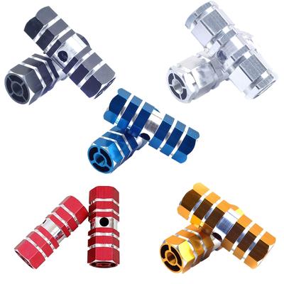 Lightweight Aluminum Bike Pedals Foot Pegs For Mountain And Road Bikes With Anti Slip Surfaces And Easy Installation 2pcs