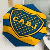Club Atlético Boca Juniors Print Automatic Umbrella, 8 Rib Iron Frame, Plastic Handle, Suitable for Outdoor Travel &Daily , Ideal Gift