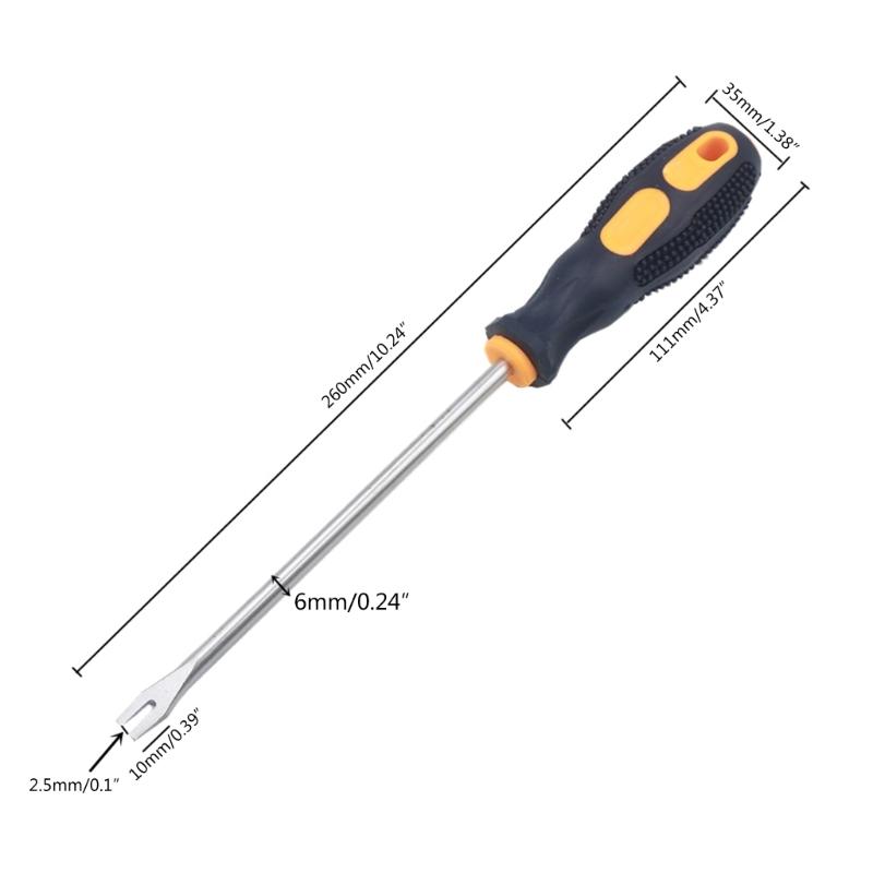 Tack Puller Nail Puller Pry Tool Nail Remover U Type V Type Screwdriver 260mm for Home Workshop Industry Carpenters